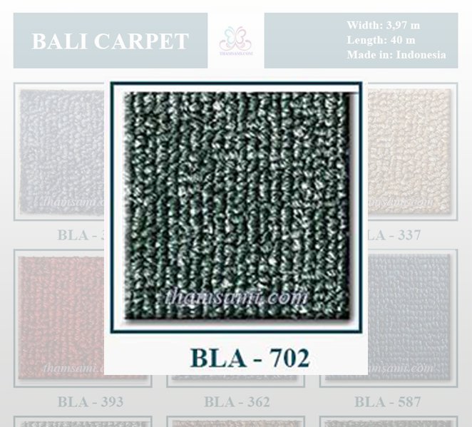 Mã màu thảm cuộn bali 702 - thảm màu xanh rêu